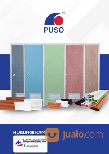 Pintu PVC Puso standard ukuran 700 x 1950 mm motif urat kayu