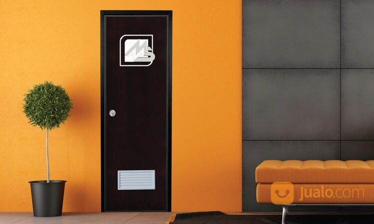 Pintu PVC Puso standard ukuran 700 x 1950 mm motif urat kayu