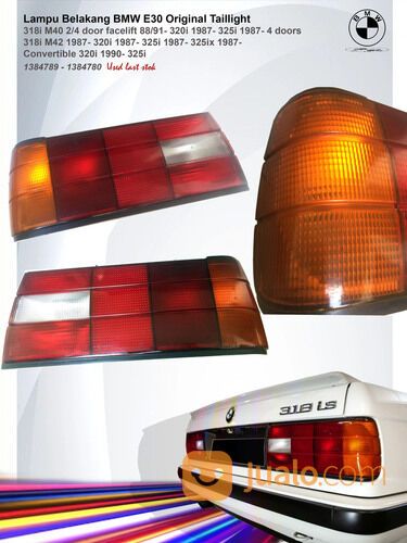 Lampu Belakang BMW E30 318i M40 Original Taillight 88-91 facelif R \ L