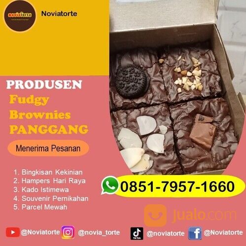 Fudgy Brownies Matcha Surabaya Noviatorte