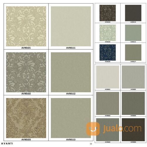 Wallpaper Dinding Polos Avanti - 5M2/Roll - Wallpaper Motif Jakarta