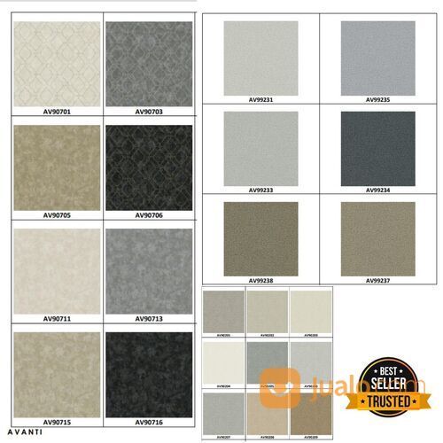 Wallpaper Dinding Polos Avanti - 5M2/Roll - Wallpaper Motif Jakarta