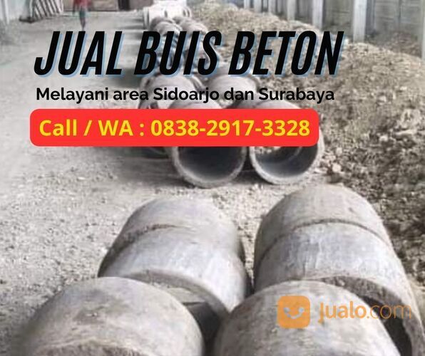 Buis Beton Diameter U 20, 30, 60, 80 dan 100 cm Sidoarjo, Call 0838 2917 3328