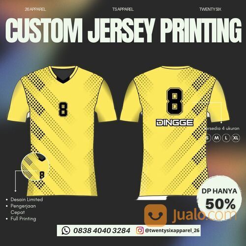 0838-4040-3284 (CUSTOM DESAIN), Pusat Jersey Bola, Futsal, Basket, Voli, Badminton Tangerang