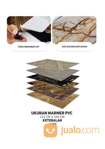 PVC MARMER DLS 1,22M x 2,44M x 3MM / MARMER PVC / DEKORASI DINDING