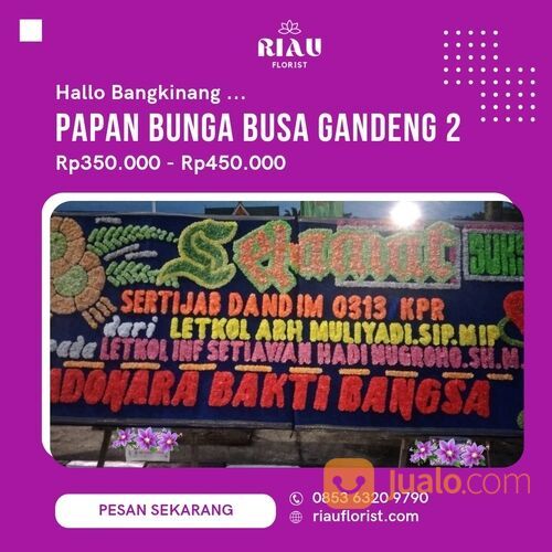 Jasa Papan Bunga Bangkinang Riau Florist Busa Gandeng 2