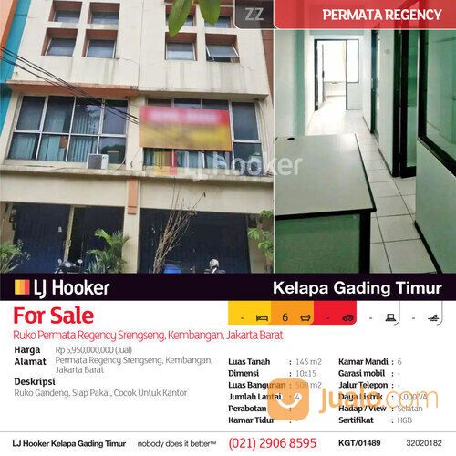 Ruko Permata Regency Srengseng, Kembangan, Jakarta Barat