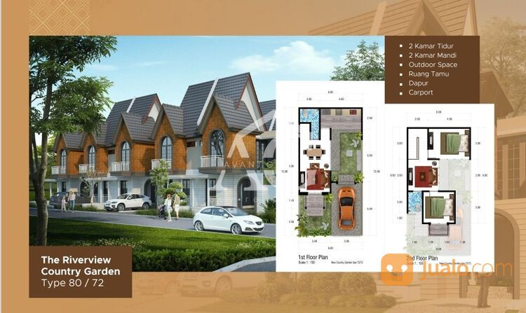 Rumah Adyna Residence type Country Garden