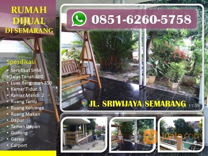 STRATEGIS, WA/Tlp : 0851-7245-5758, Rumah Luas di Jl. Sriwijaya Semarang