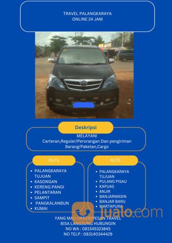 TRAVEL PALANGKARAYA SIAP MELAYANI 24 JAM