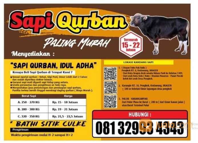 MURAH!!081-32993-4343, Harga Sapi Qurban Karanganyar,
