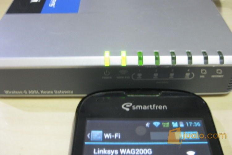 Modem speedy indihome Linksys Cisco WAG200G Wireless-G ADSL2+