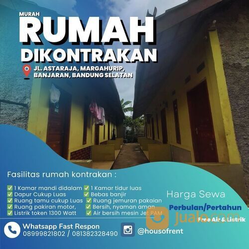 Rumah dikontrakan harga terjangkau strategis Wilayah Banjaran Bandung Selatan Jawa Barat