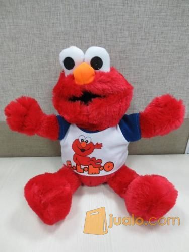 Boneka tokoh kartun Si Elmo(kaos)bulu merah film THE SESAME STREET SNI