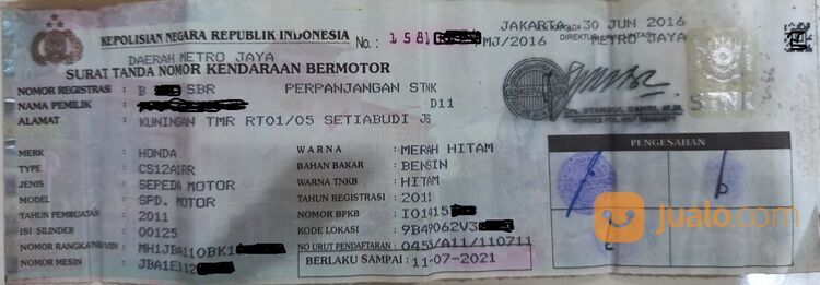 MOTOR HONDA CS1 2011, TERAWAT