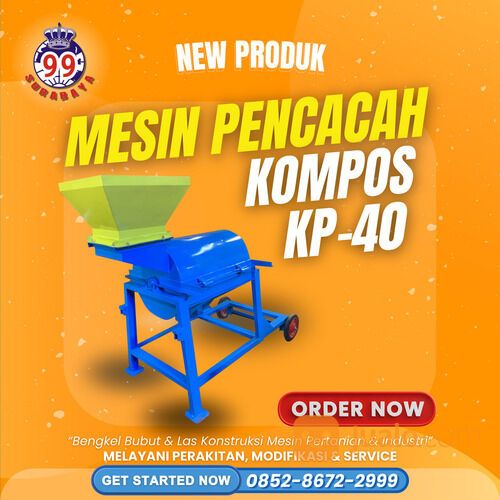 Mesin Pencacah Kompos Kp-40 New Kapasitas 1200 Kg/Jam
