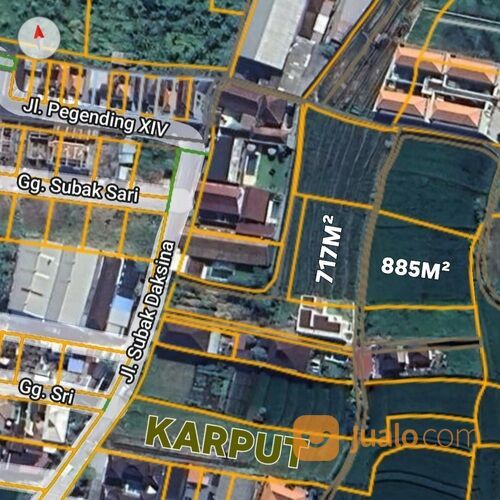 Tanah 16,02 are, Jl. Subak Daksina Tibubeneng Canggu UTARA Kuta Utara
