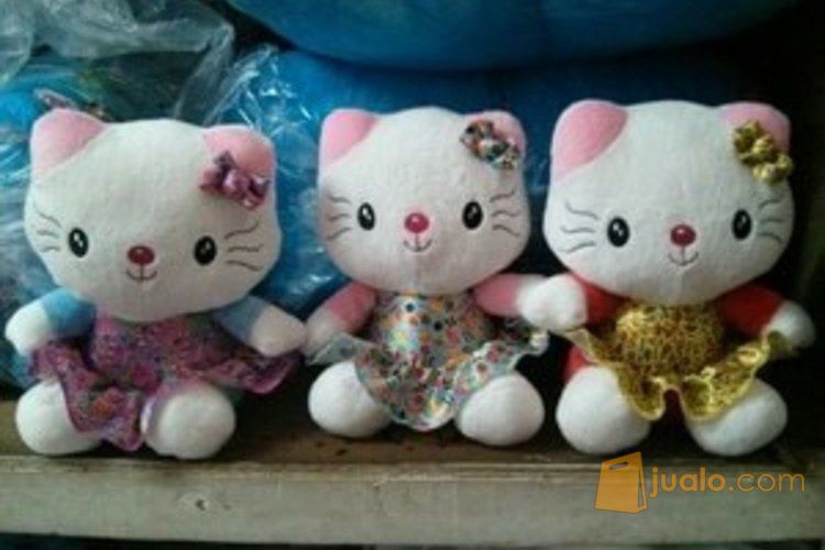 Boneka mainan anak kucing Cute kitty super Girl kartun Hello Kitty SNI