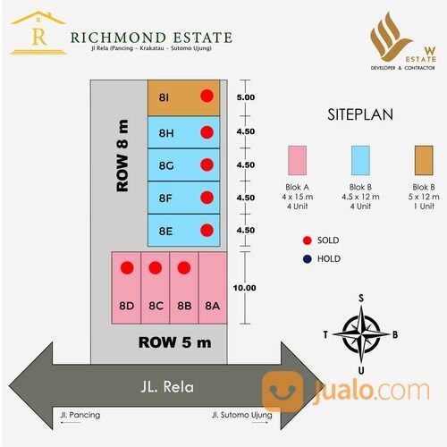 KOMPLEK RICHMOND ESTATE JL RELA PANCING RUKO BANGUNAN BARU BAGUS DAN RAPI
