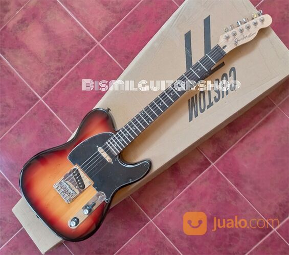Gitar FENDER Telecaster Head Black Custom second Bagus