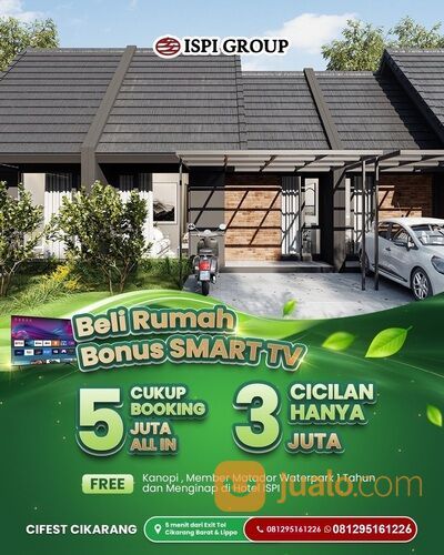 Rumah Cifest Hill Cikarang Bagus dan Strategis Tipe Le Riche 3 Kamar Tidur