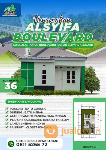 Rumah Subsidi dekat Polda Sultra