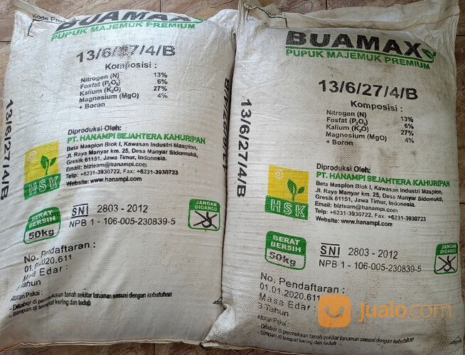 PUPUK NPK 13/6/27/4/B BUAMAX 50 kg