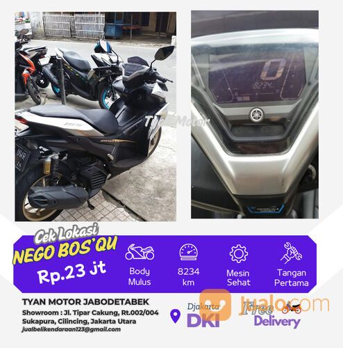 YAMAHA AEROX ABS Tahun 2021 Warna Silver