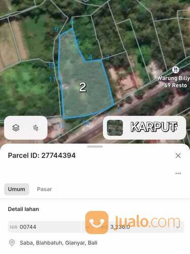 Tanah 2,9111 Ha. Jl. Prof. DR. Ida Bagus Mantra Saba Blahbatuh Gianyar