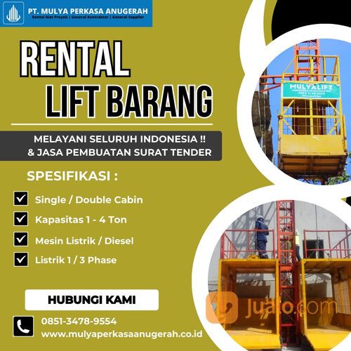 Rental Lift Barang Jakarta Utara - PROMO BULAN RAMADHAN