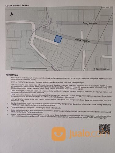 Tanah 1 are, Jl. Raya Muding Gg. Parisudha Kerobokan Kaja Kuta Utara