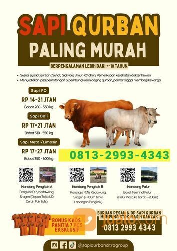 MURAH!!0813-2993-4343, Sapi Qurban Paling Murah Di Wonogiri,