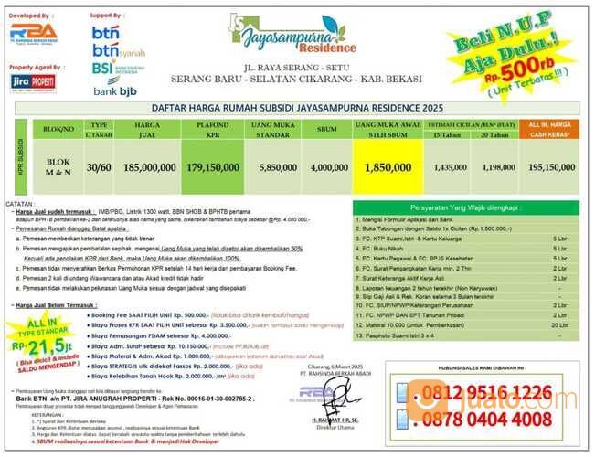 Rumah Jayasampurna Residence Bagus & Strategis Dekat Tempat Kerja MM2100, EJIP, Jababeka