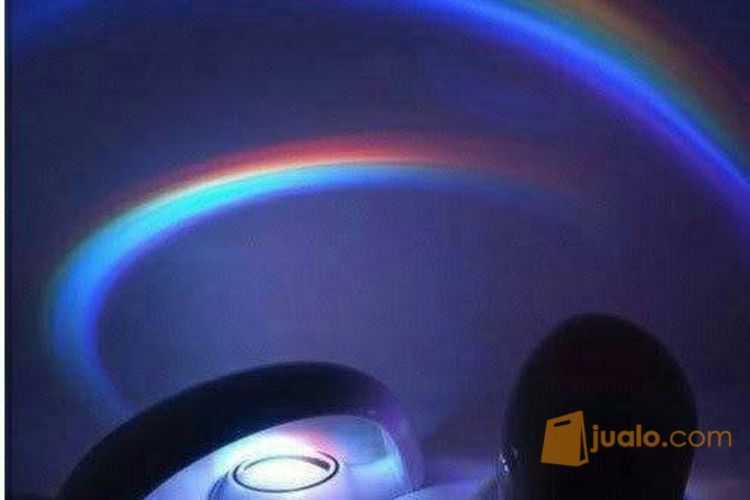 Lampu Tidur Proyektor Pelangi Rainbow Projector Lamp Alat Penerangan Kamar Tidur Ruangan