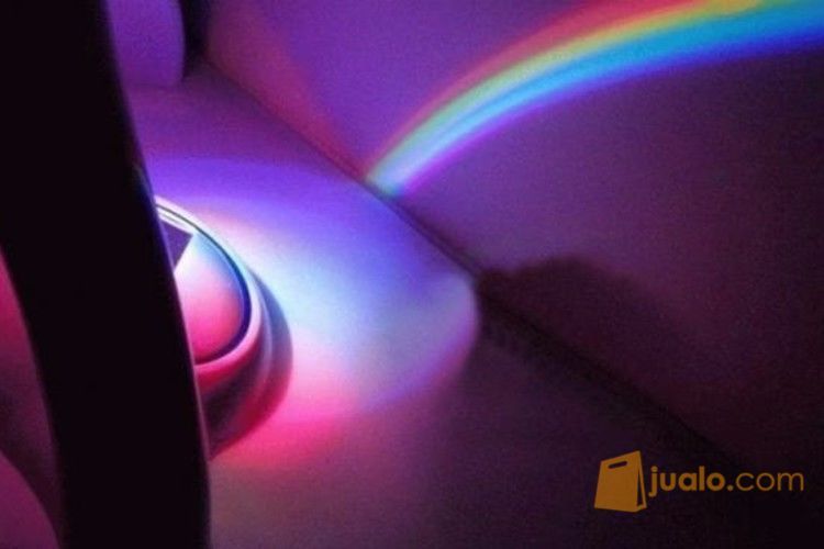 Lampu Tidur Proyektor Pelangi Rainbow Projector Lamp Alat Penerangan Kamar Tidur Ruangan