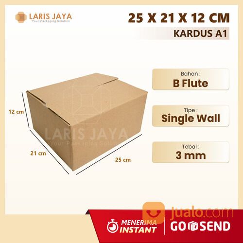 Kardus / Box Packing Polos 25 X 21 X 12 Cm