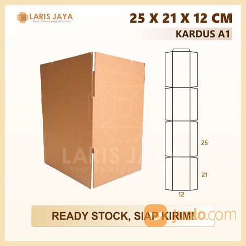 Kardus / Box Packing Polos 25 X 21 X 12 Cm