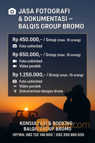 Jasa Dokumentasi Dan Fotografi Di Gunung Bromo