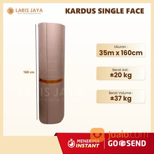Karton / Kardus Lembaran / Gulungan Single Face 160cm X 35m
