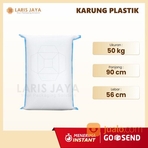 Karung Plastik Putih 50 Kg Ukuran 56 X 90 Cm