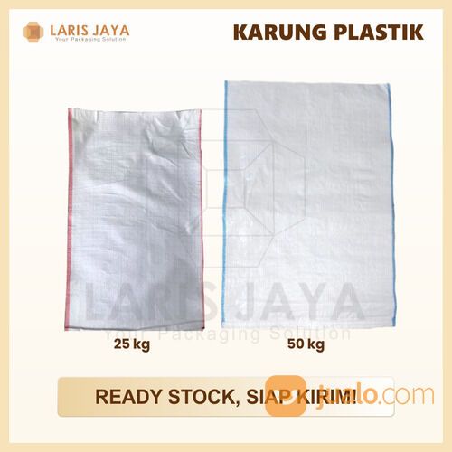 Karung Plastik Putih 50 Kg Ukuran 56 X 90 Cm