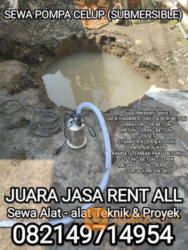 GRESIK Sewa Rental Pompa Air Celup Submersible Kuras Air Banjir Sumur Tandon