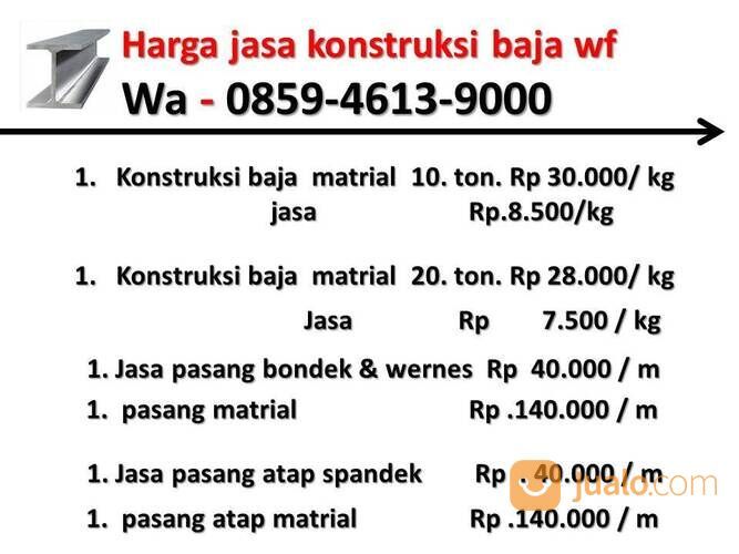 harga jasa konstruksi baja wf