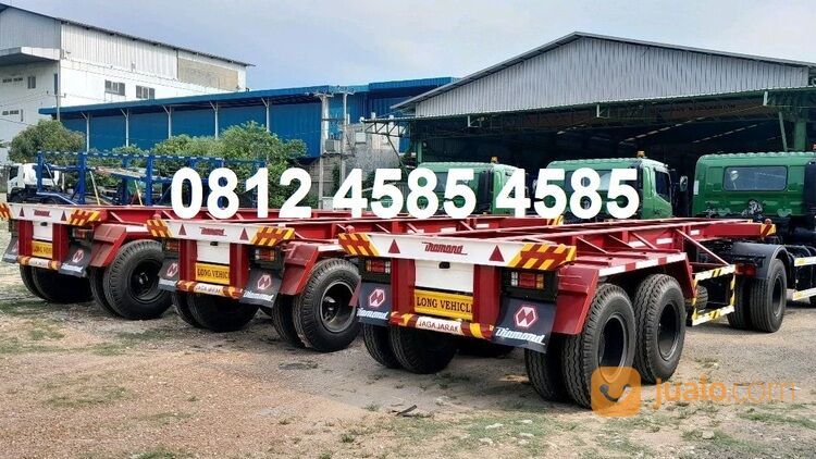 Harga Karoseri Trailer Tractor Head Buntut Trailer Rangka 20 Feet Buntut Trailer Skeleton 2 Axle