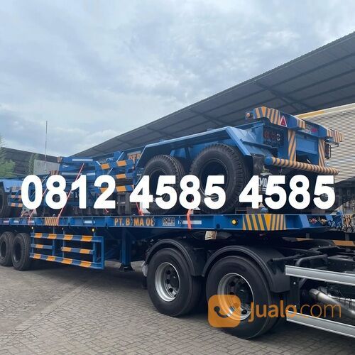 Harga Buntut Ekor Trailer Head Trailer Rangka 20 Feet 2 Axle Trailer Skeleton 20 Feet Trailer 2 Axle