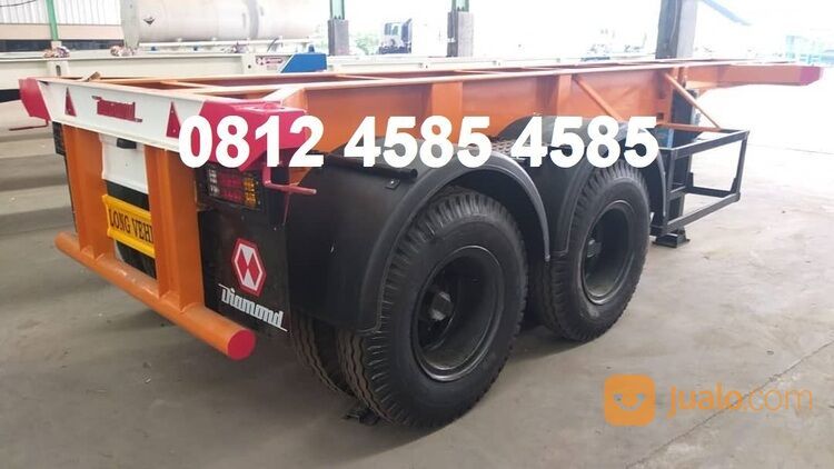 Harga Buntut Ekor Trailer Head Trailer Rangka 20 Feet 2 Axle Trailer Skeleton 20 Feet Trailer 2 Axle