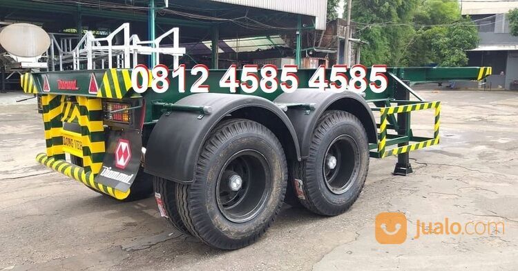 Harga Buntut Ekor Trailer Head Trailer Rangka 20 Feet 2 Axle Trailer Skeleton 20 Feet Trailer 2 Axle