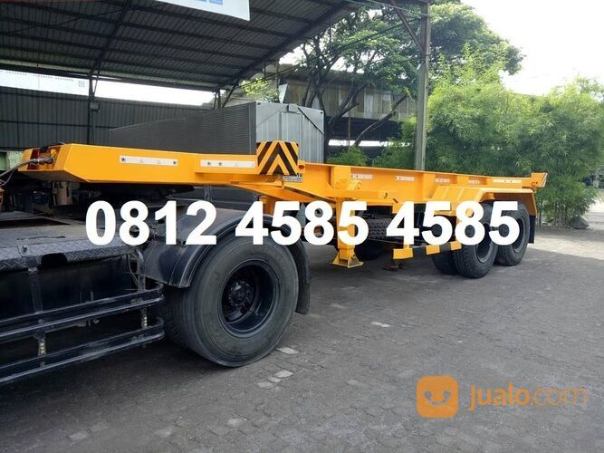 Karoseri Trailer Tractor Head 20 Feet Rangka 2 Axle Trailer Skeleton 20 Feet 2 Axle Cargo Container