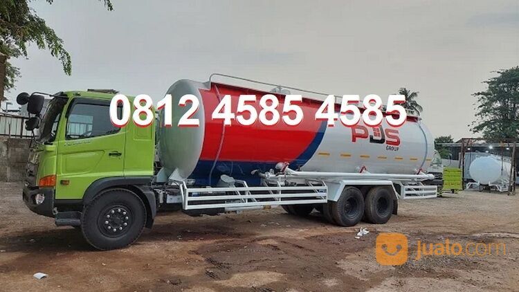 Tangki Truck Hiblow Semen Curah Vacuum Truck Bulk Tangki Hi blow Fly Ash Bottom Ash 25 ton 30 ton