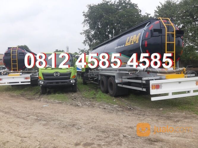Tangki Truck Hiblow Semen Curah Vacuum Truck Bulk Tangki Hi blow Fly Ash Bottom Ash 25 ton 30 ton